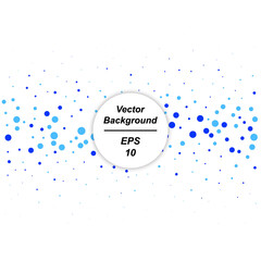 Abstract background With round randomly placed blue circles. Design element for decoration of a banner, poster, template and other material. eps 10