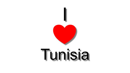 i love tunisia red heart