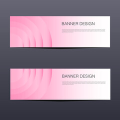 Modern Vector Abstract Banner Design Web Template. Pink abstract business banner template design.