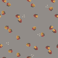 Seamless pattern with shells