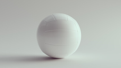 White Volleyball Clean Mock up Faces 3d illustration render