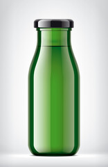 Color Glass Bottle on Background. 