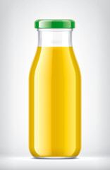 Glass Bottle on Background. 