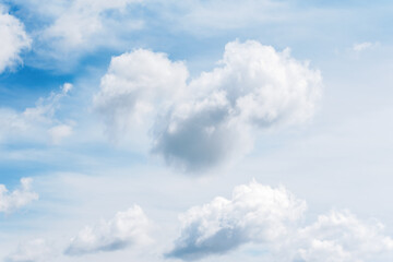 Panoramic Blue Sky with light clouds banner background
