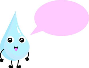 Explaining expression of water drop character