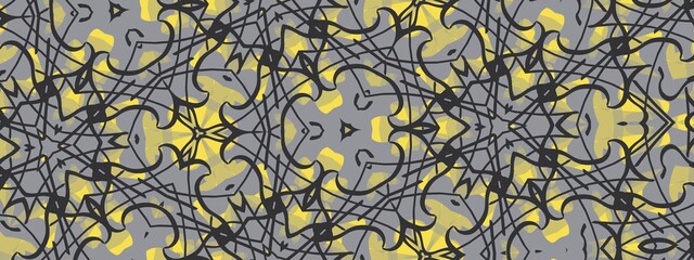 seamless pattern on a gray-yellow background