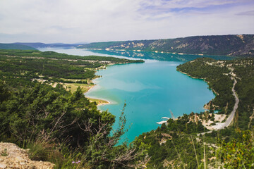 Fototapeta na wymiar lac de Sainte-Croix ,Lake of Sainte-Croix, France, Provence