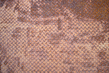 Rusty pattern of Five Bar Checker Plate,texture for background