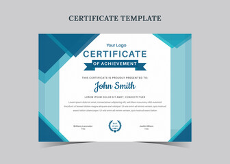 Certificate of achievement template, awards diploma, Certificate of completition