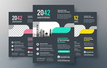 City Background Business Book Cover Design Template