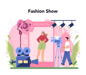 Fashion model concept. Man and woman represent new clothes