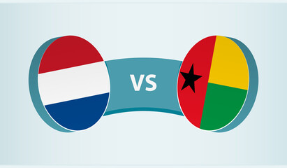 Netherlands versus Guinea-Bissau, team sports competition concept.