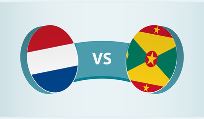 Netherlands versus Grenada, team sports competition concept.