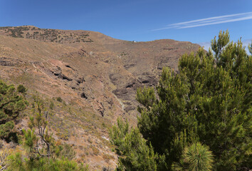 Gran Canaria, landscape of the western part of the island along a hiking route called The Postman...