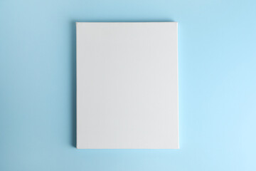 Blank canvas on light blue background, space for text