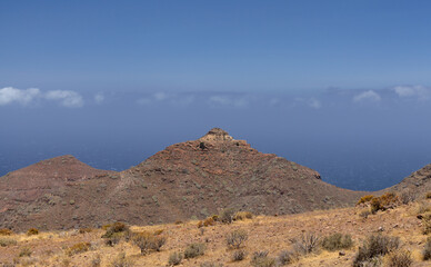 Gran Canaria, landscape of the western part of the island along a hiking route called The Postman...