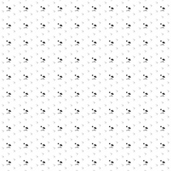 Square seamless background pattern from geometric shapes are different sizes and opacity. The pattern is evenly filled with black beach symbols. Vector illustration on white background