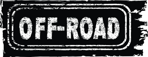 Vector off road stamp . Textured  Design Element . Mud splash grunge texture.  banner  © miloje