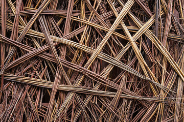 background, rods, netting design. rural design background made of twigs