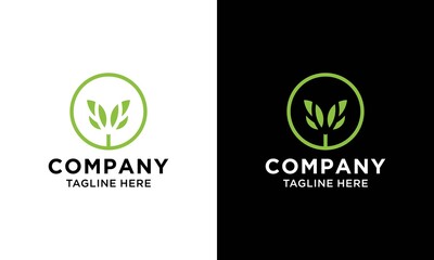 circle leaf flower logo icon. Logos of green leaf ecology nature element vector icon