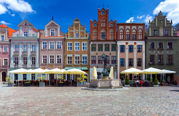Poznan. Market square on a sunny day.