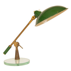 Midcentury Glass Based Table Lamp