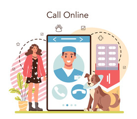 Pet veterinarian online service or platform. Veterinary doctor
