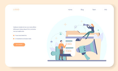 Human resources specialist web banner or landing page. Idea of recruitment