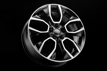 car suv alloy wheel, powerful wheel design, split spokes color black with polished front part, new...