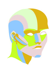 Abstract portrait. Female portrait.  Abstract woman