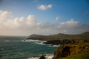 Naklejka premium Spring landscape in the lands of Ireland
