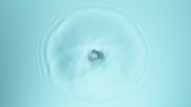 Super slow motion of dripping water drop filmed with macro lens. Filmed on high speed cinema camera, 1000 fps.