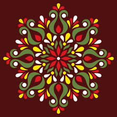 Mandala pattern color Stencil doodles sketch good mood Good for creative and greeting cards, posters, flyers, banners and covers - 436834822