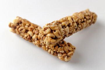 barley sweets on a white background