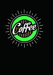 Fototapeta na wymiar illustration of a label for your design coffee