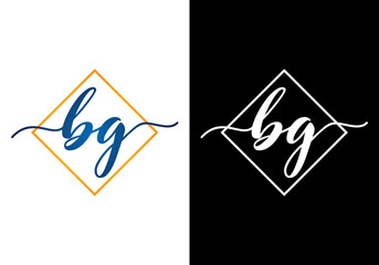 Initial Monogram Letter B G Logo Design Vector Template. B G Letter Logo Design