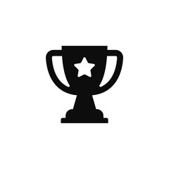 Trophy icon. Flat vector cup symbol. Goblet vector sign.