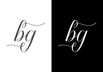 Initial Monogram Letter B G Logo Design Vector Template. B G Letter Logo Design