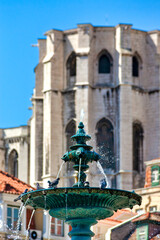 Fototapeta premium Fountain in Rossio