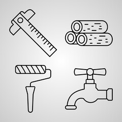  Construction Icon Set Vector illustration EPS