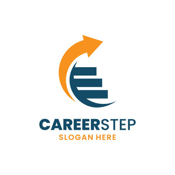 Career step logo template design. Leadership logo. Growth and success concept.