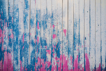Pastel wood wooden white blue with plank texture wall background.