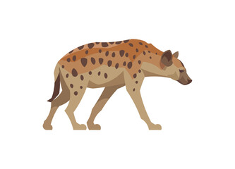 Flat hyena. Vector illustration