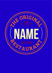 Fototapeta na wymiar The Original Real Restaurant logos. Perfect for logos, wall hangings, t-shirt designs, glass stickers, etc.