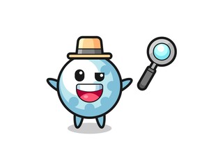 Naklejka premium illustration of the golf mascot as a detective who manages to solve a case