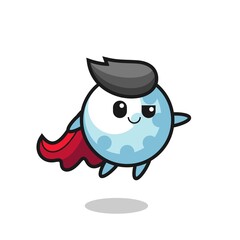 cute golf superhero character is flying