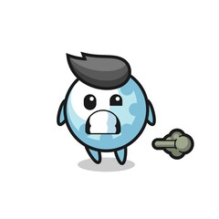 the illustration of the golf cartoon doing fart