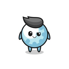 golf cartoon with an arrogant expression