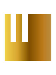 Abstract geometric shapes background. Golden gradient minimalistic art. Template for poster, flyer, brochure. Simple stylish design.