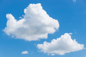 Fototapeta na wymiar White clound flying on blue sky.